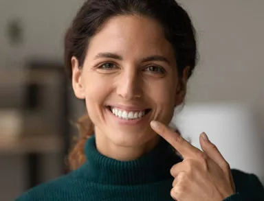 Woman with healthy gums